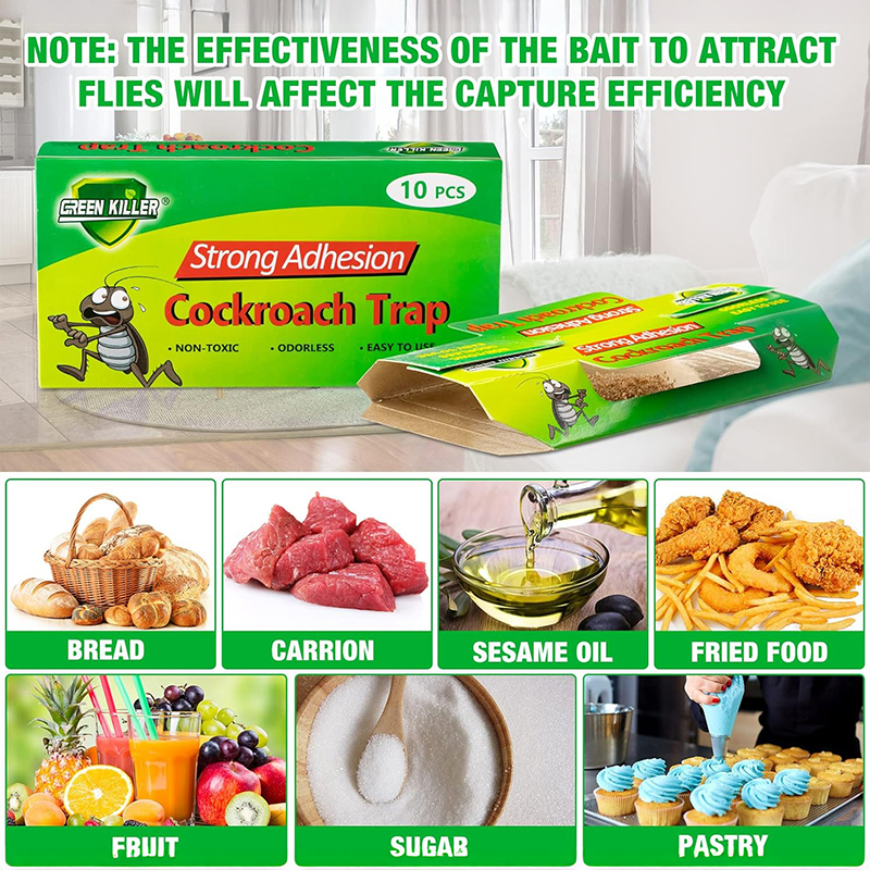 10Pcs Cockroach Killer Roach Traps Roach Bait Roach Motel Cockroach ...