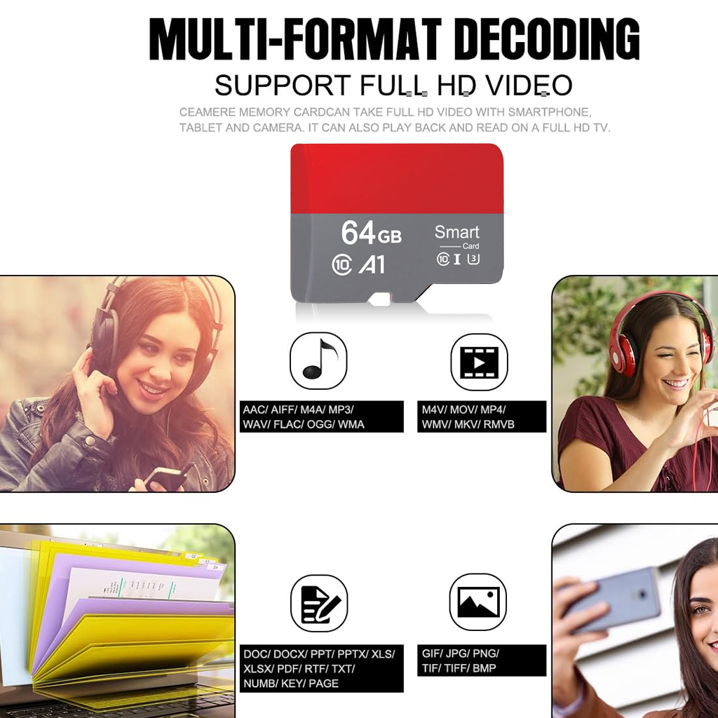 COD] Micro SD Memory Card, Support Customized Card Surface, 32GB/64GB ...