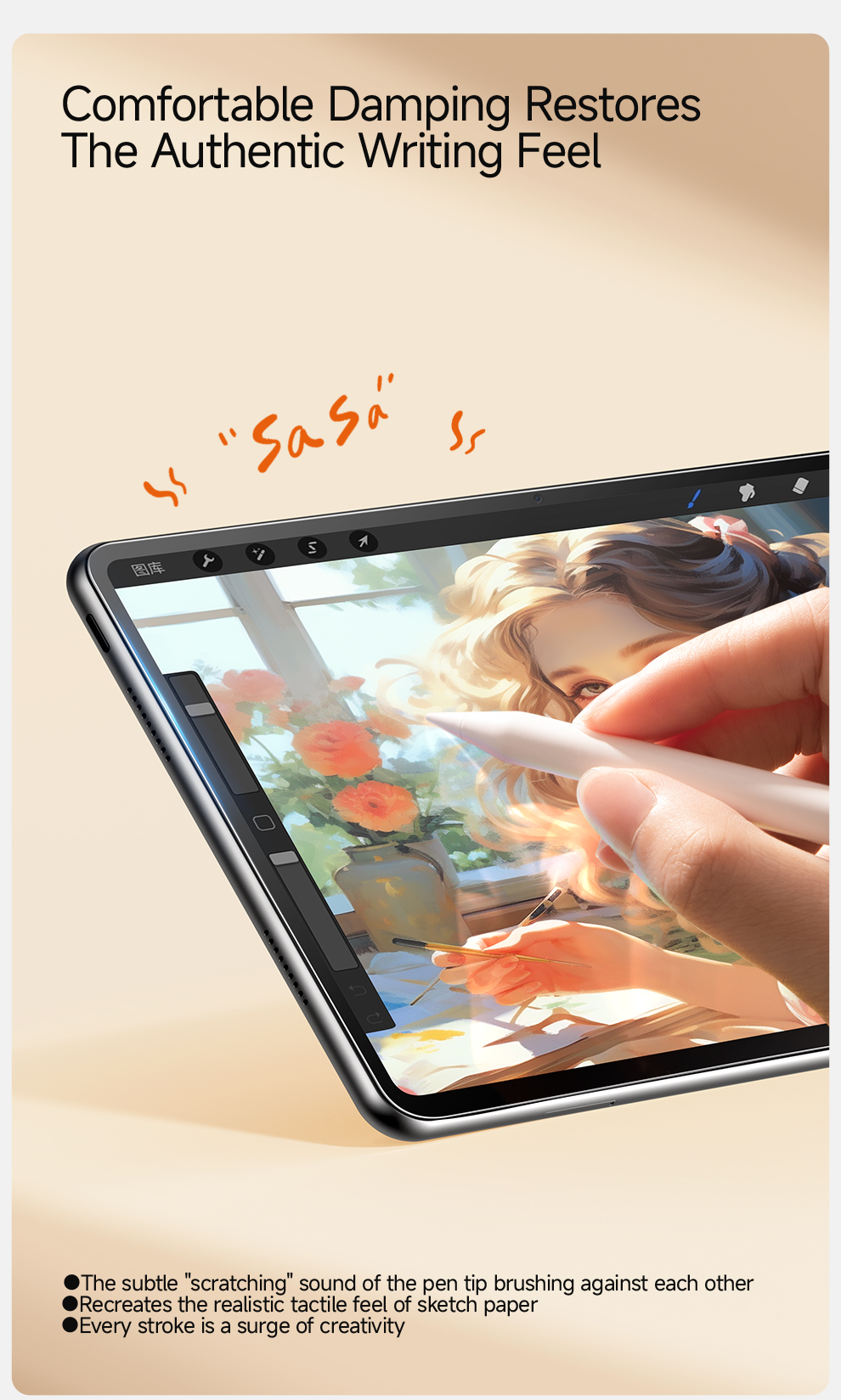 SmartDevil Adhesive Paper-like Film For iPad Air 8/7/12 th/11 th/Mini7 ...