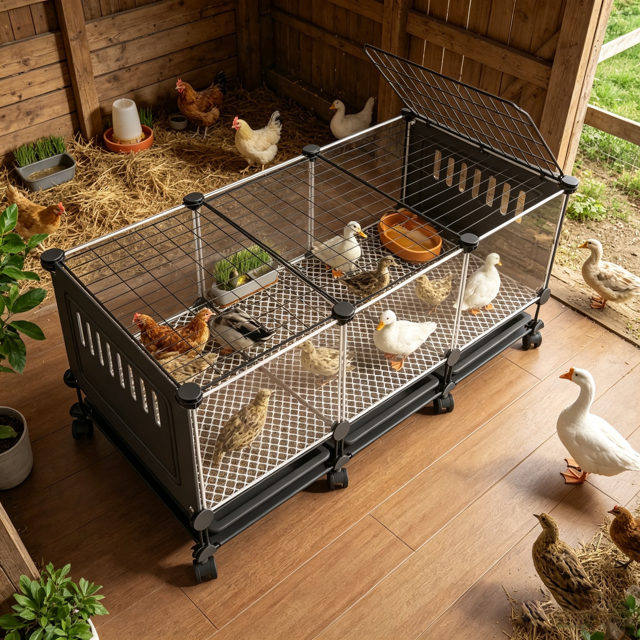 Extra Large Galvanized Chicken Cage For Outdoor/indoor Anti-Rat Weasel ...