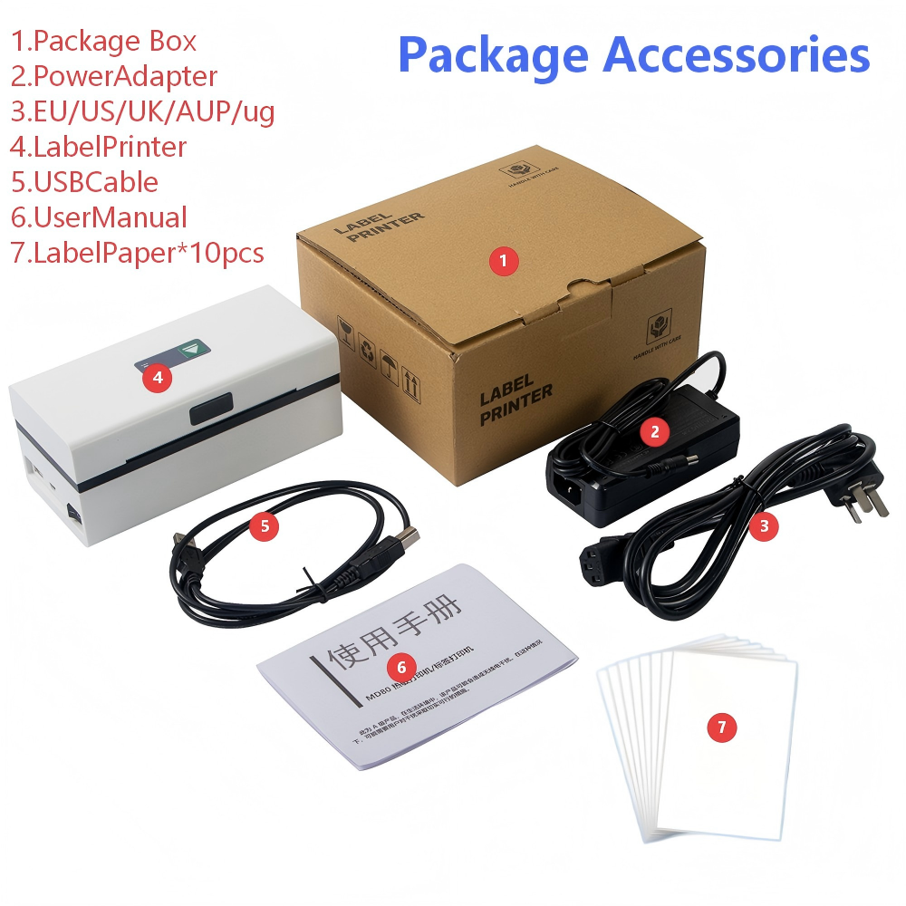 A6 Waybill Printer Thermal Sticker Printer USB/Bluetooth connection A6 ...