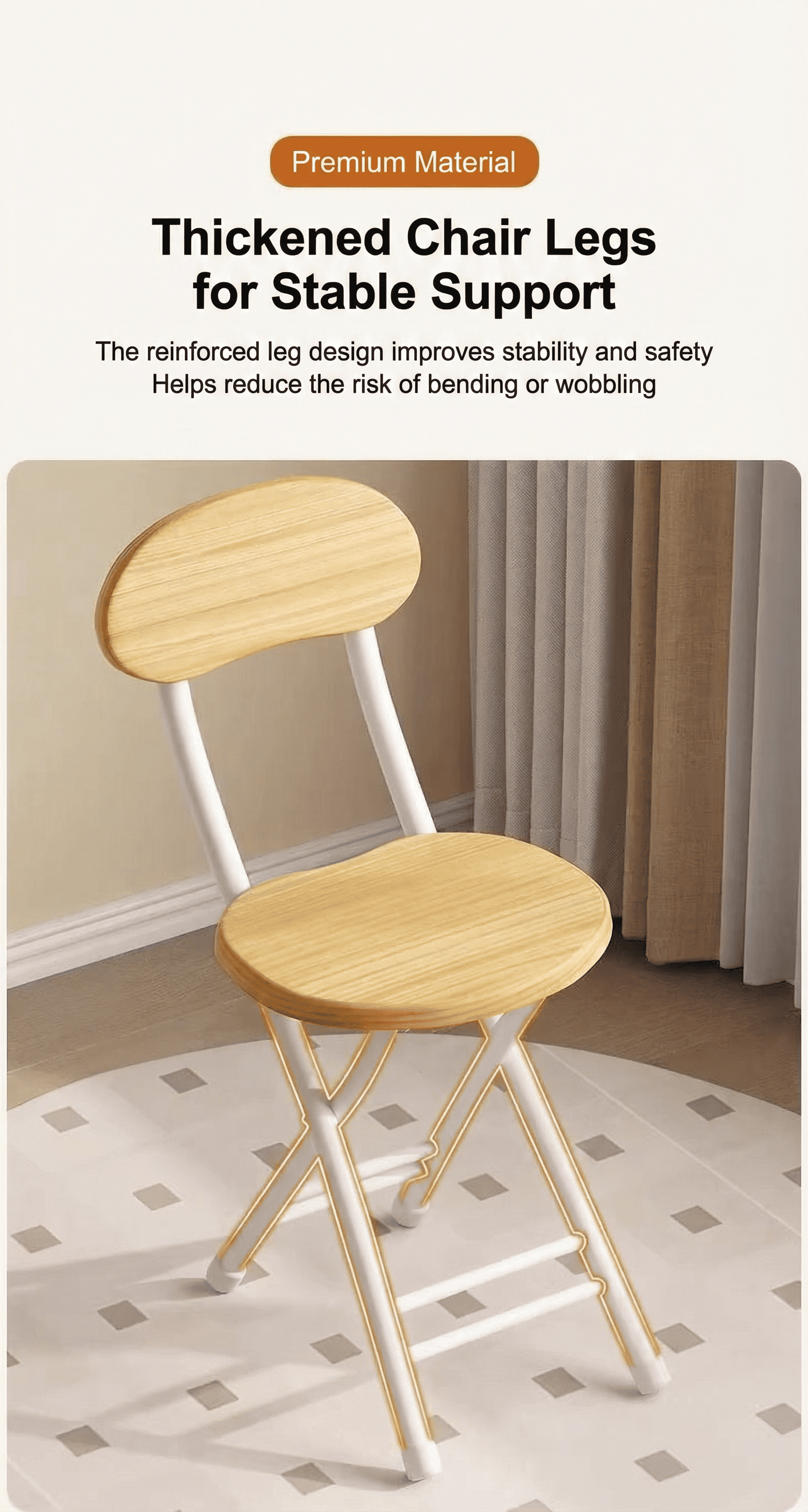 Folding Chair Foldable Backrest Stool Dormitory Chair Dining Modern ...