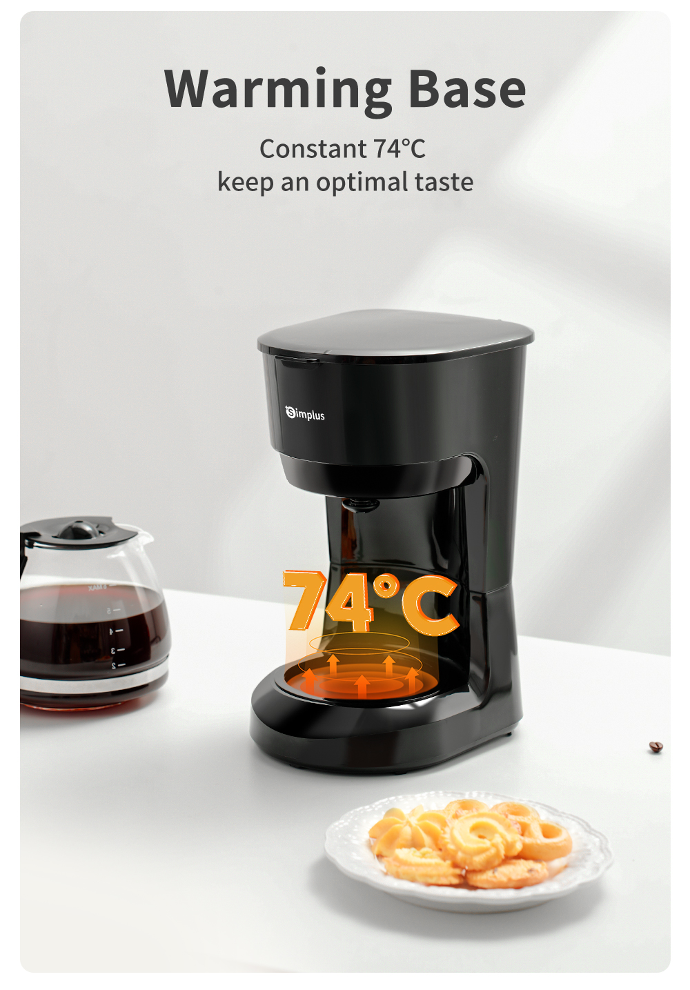 Simplus Drip Coffee Maker Coffee Machine Multi-Function Machine Brew ...