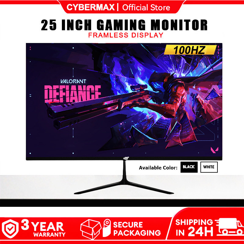 YGT 25 Inch Monitor 100HZ Refresh Rate 1080P FHD Flat Framless Gaming ...
