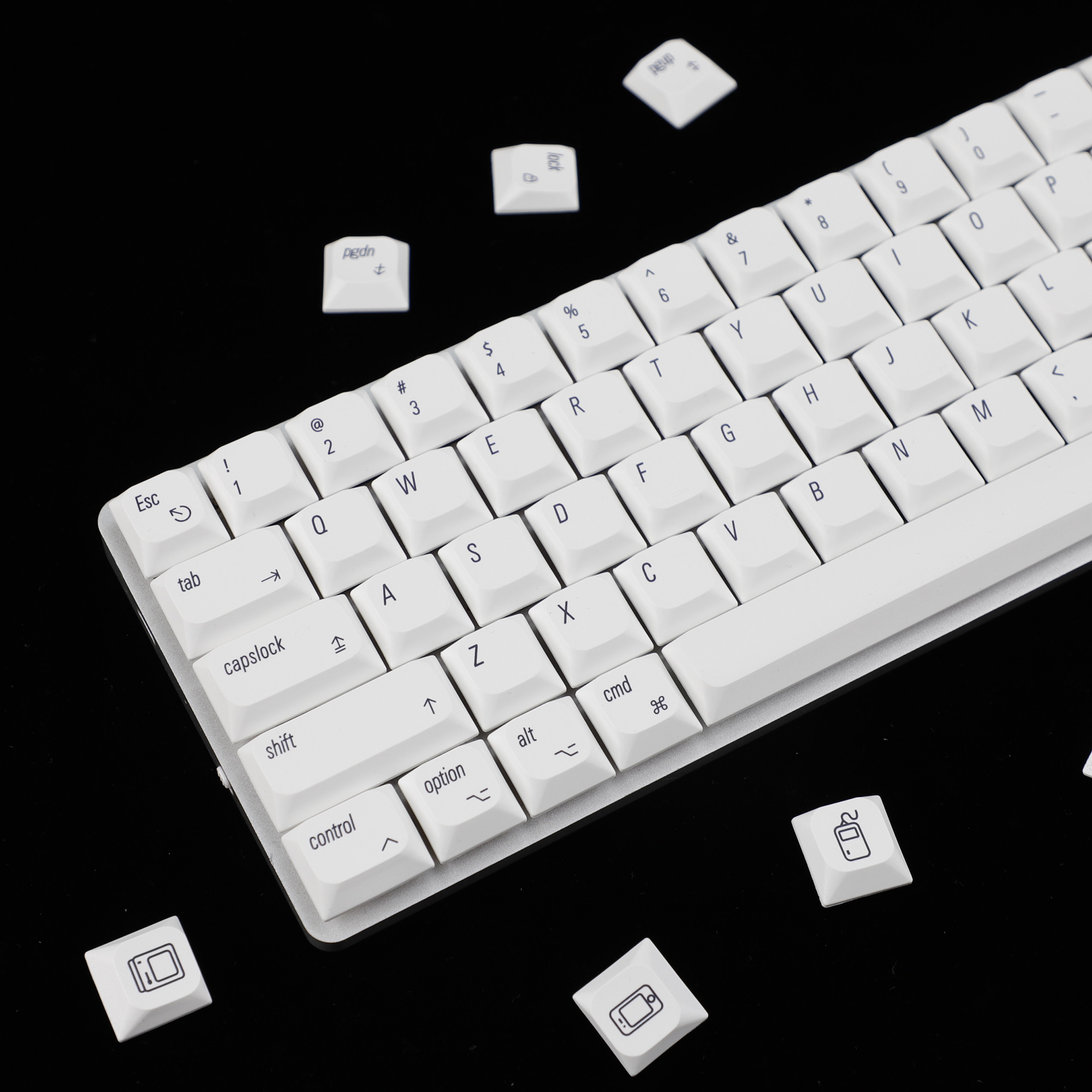 127 124 Ultra-slim Mx Low Profile Dye Sub PBT Keycaps For Mx 61 64 68 ...