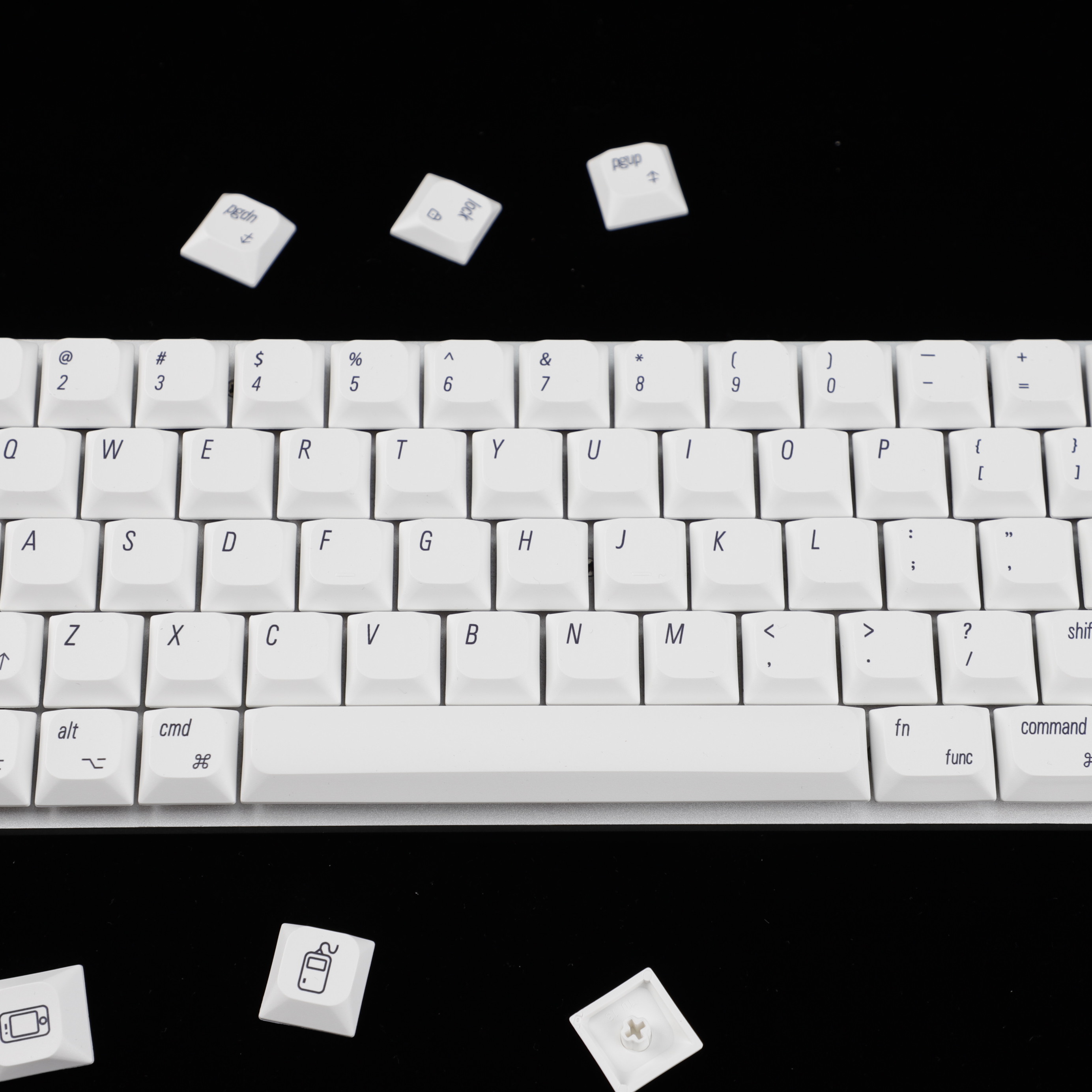127 124 Ultra-slim Mx Low Profile Dye Sub PBT Keycaps For Mx 61 64 68 ...