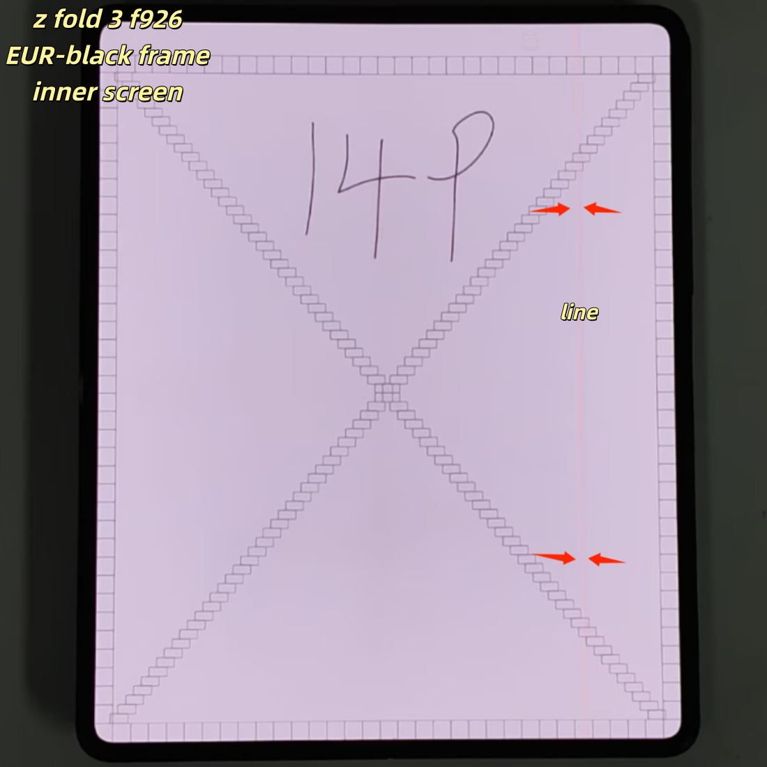 Defect Original LCD Inner screen with dot line scratches For Samsung ...