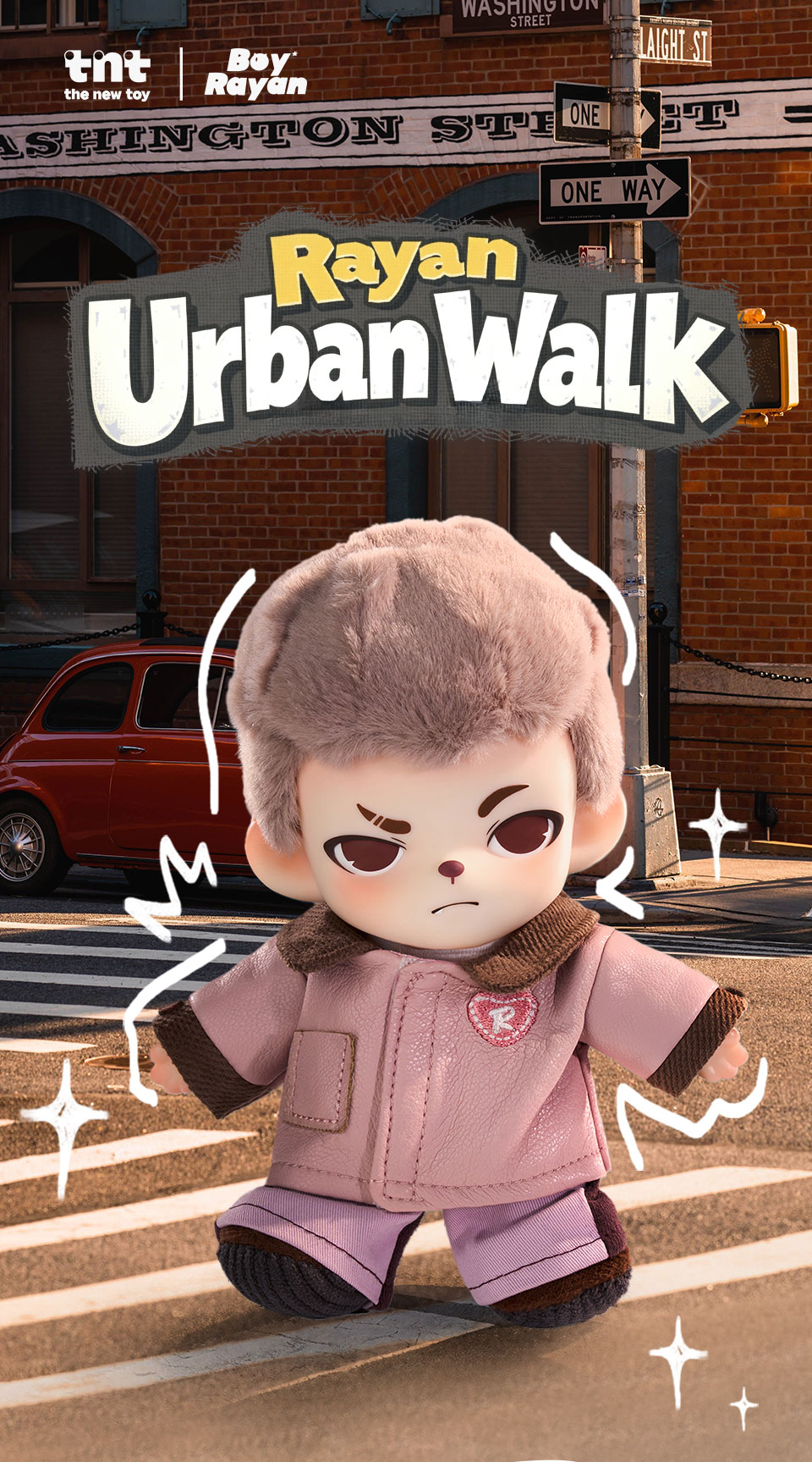 TNTSPACE Rayan Urban Walk Series Vinyl Plush Keychain Blind Box ...