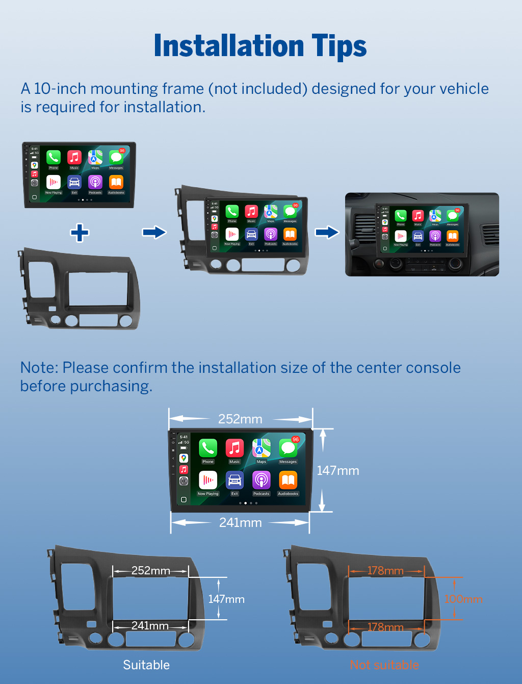 Eonon Latest Android 13 Android Head Unit Apple CarPlay Android Auto ...
