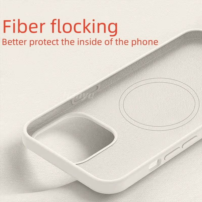 （Support Magnetic）15Color Liquid Silicone Phone case For iPhone 18 17 ...