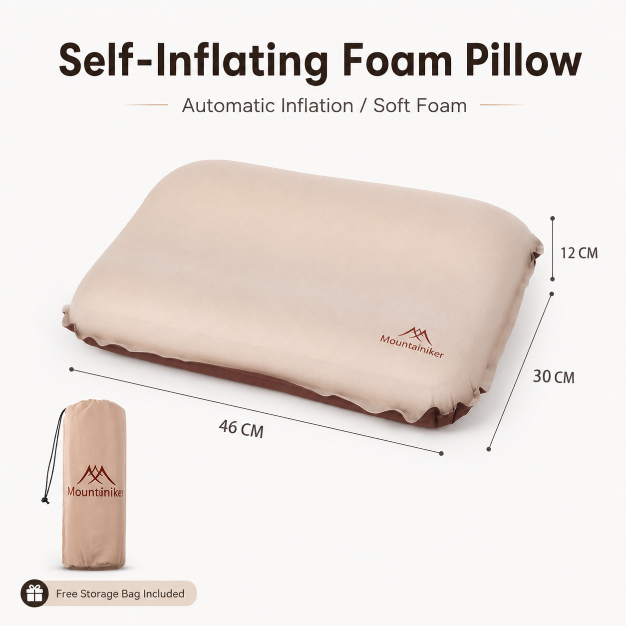 Mountainhiker Self-Inflating Pillow | Pillow Camping | Portable ...