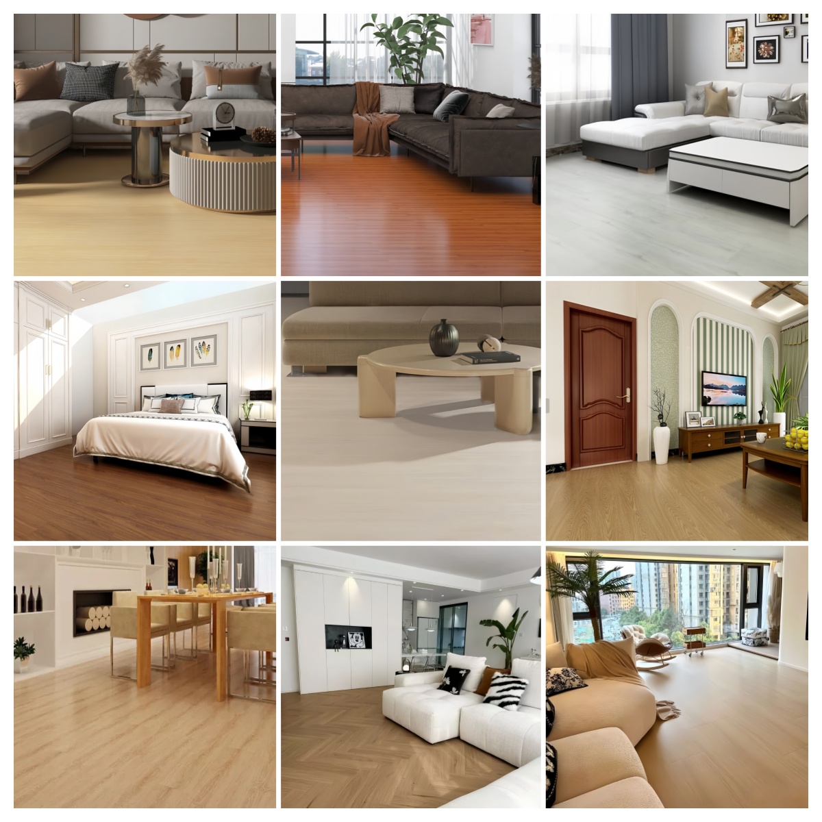 Vinyl Floor Stickers 60*15cm Wooden Self-adhesive PVC Floor Decal Wood ...