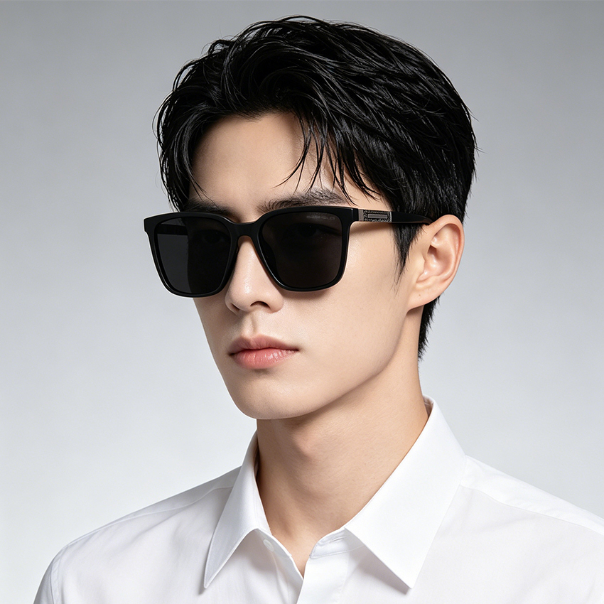 MENSPE Men's Fashion Polarized Sunglasses Square Frame UV400 Clear ...