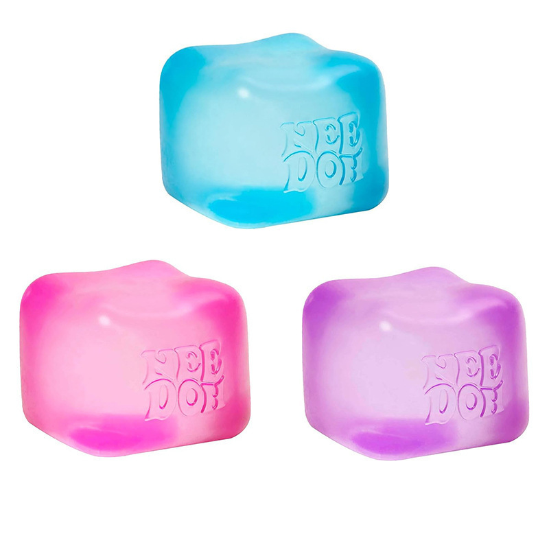 Needoh Nice Cube Gumdrop Squeeze Toy – Super Solid Squishy Fidget with ...