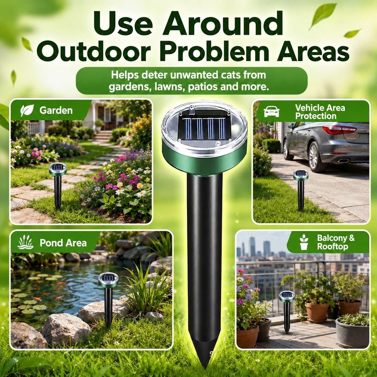 【Ultrasonic wave without noise】cat repellant ultrasonic cat deterrent ...