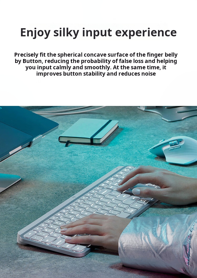 Logitech MX Keys S Wireless Keyboard Bluetooth Low Profile Backlit ...