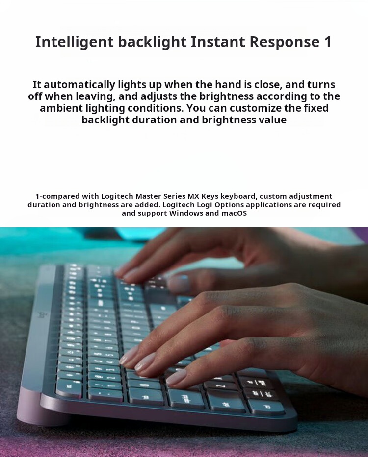Logitech MX Keys S Wireless Keyboard Bluetooth Low Profile Backlit ...
