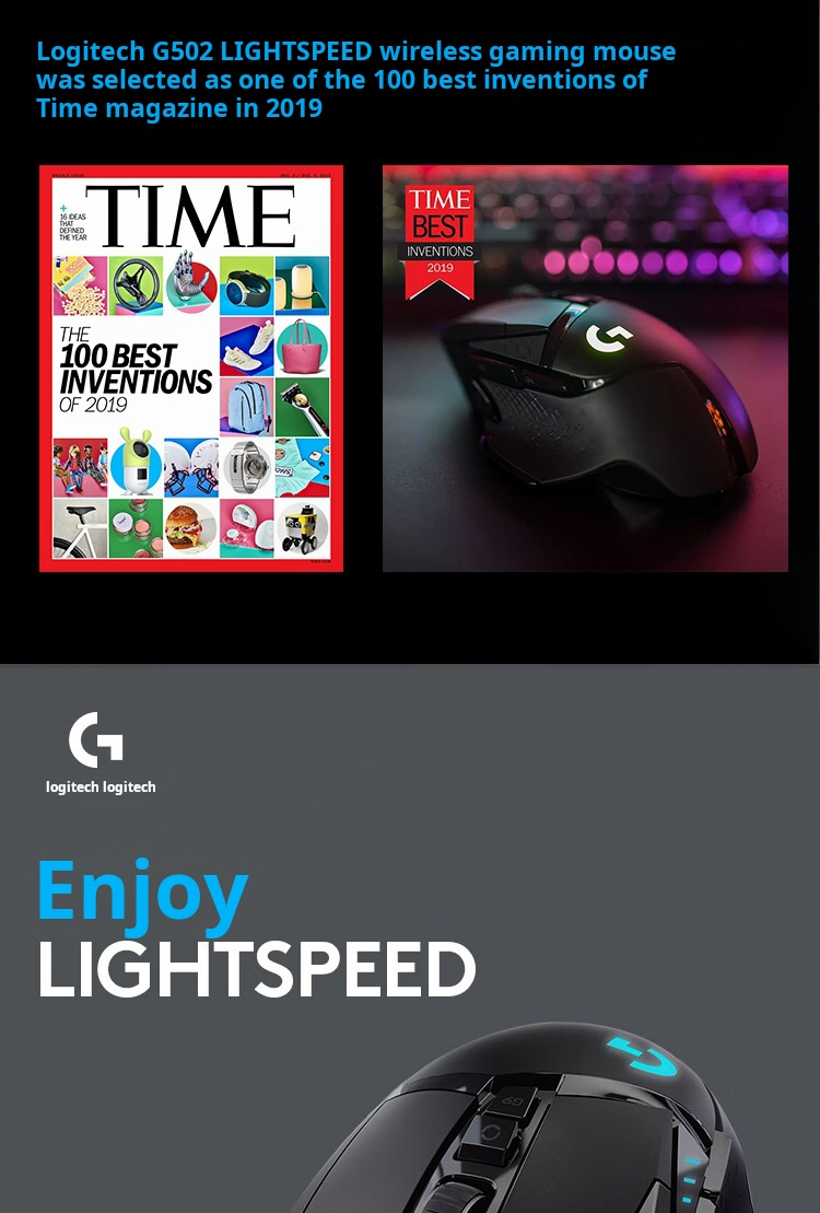 Logitech G502 X LIGHTSPEED Wireless Gaming Mouse, HERO 25K Sensor ...