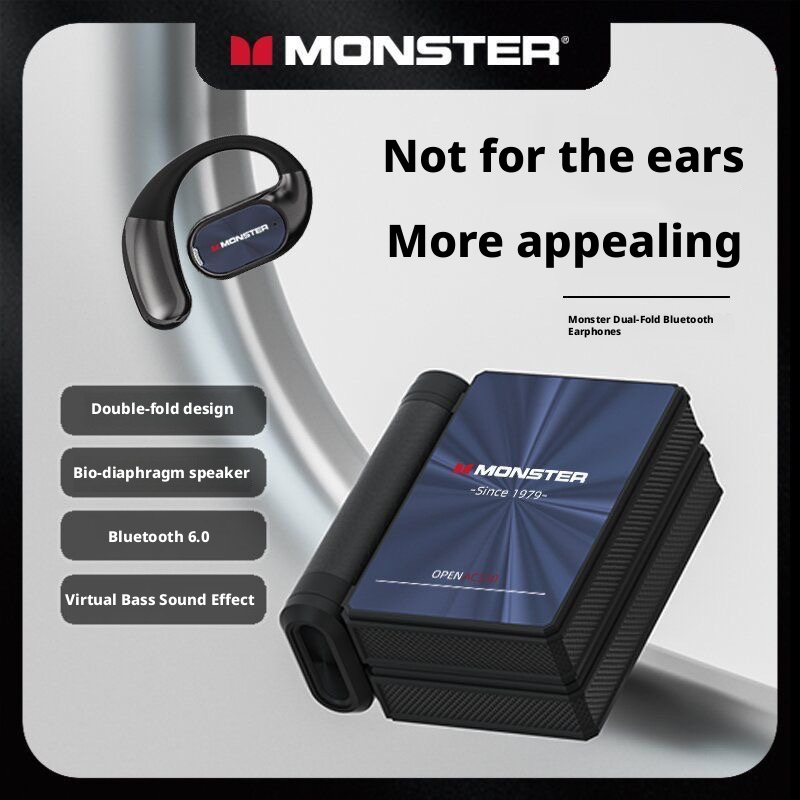 Monster AC530 Wireless Bluetooth Noise-Cancelling Earbuds Open/In/Over ...