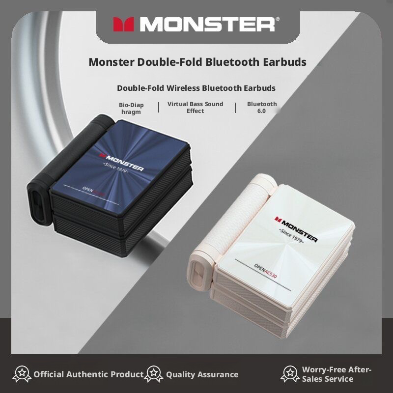 Monster AC530 Wireless Bluetooth Noise-Cancelling Earbuds Open/In/Over ...