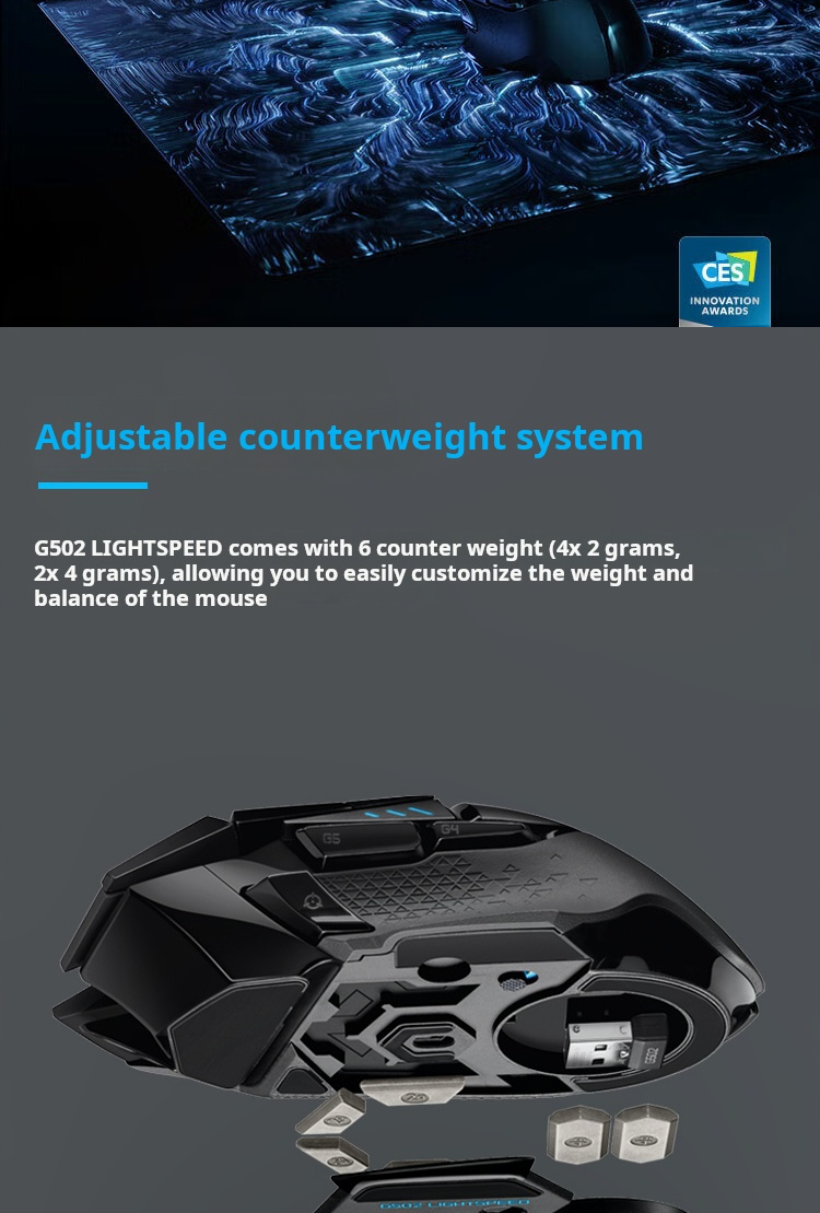 Logitech G502 X LIGHTSPEED Wireless Gaming Mouse, HERO 25K Sensor ...