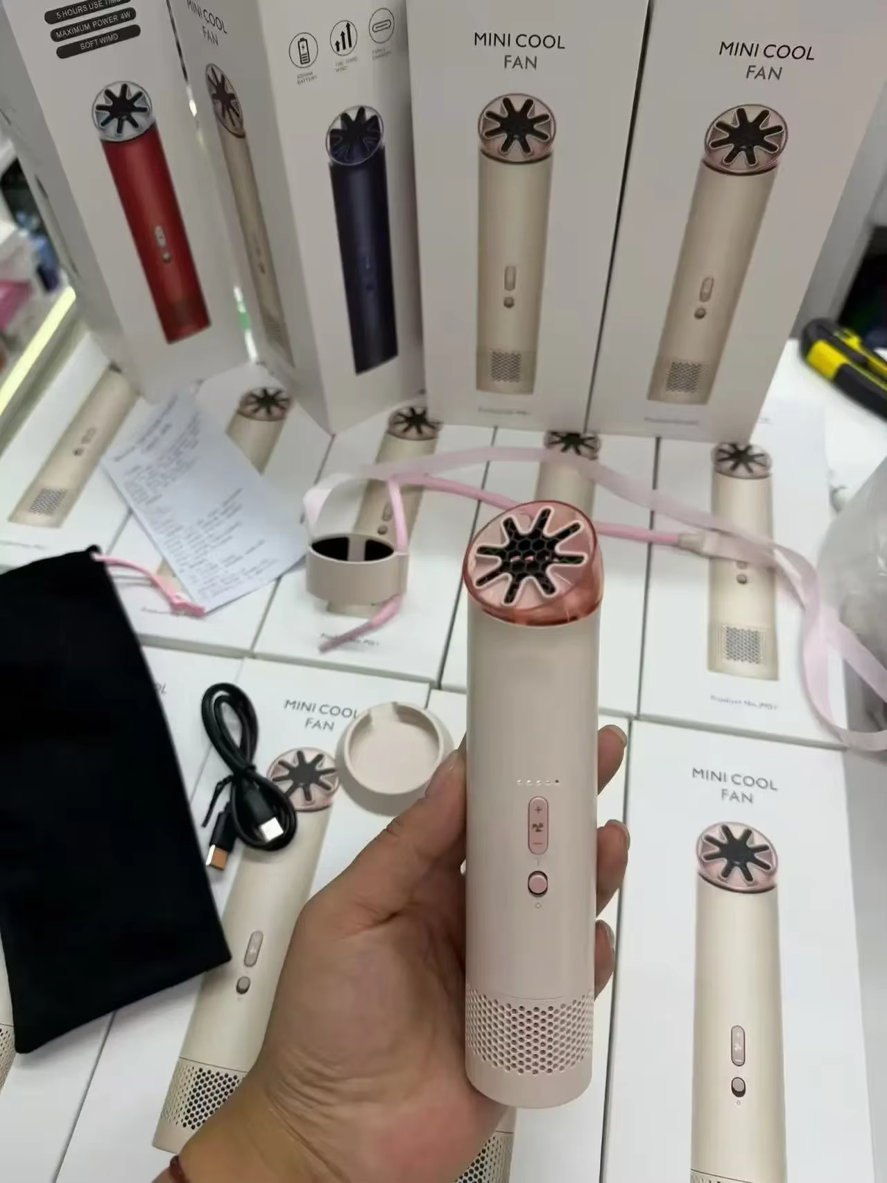 Latest MiniCool Fan USB C Charging Powerful Wind Portable Handheld And ...