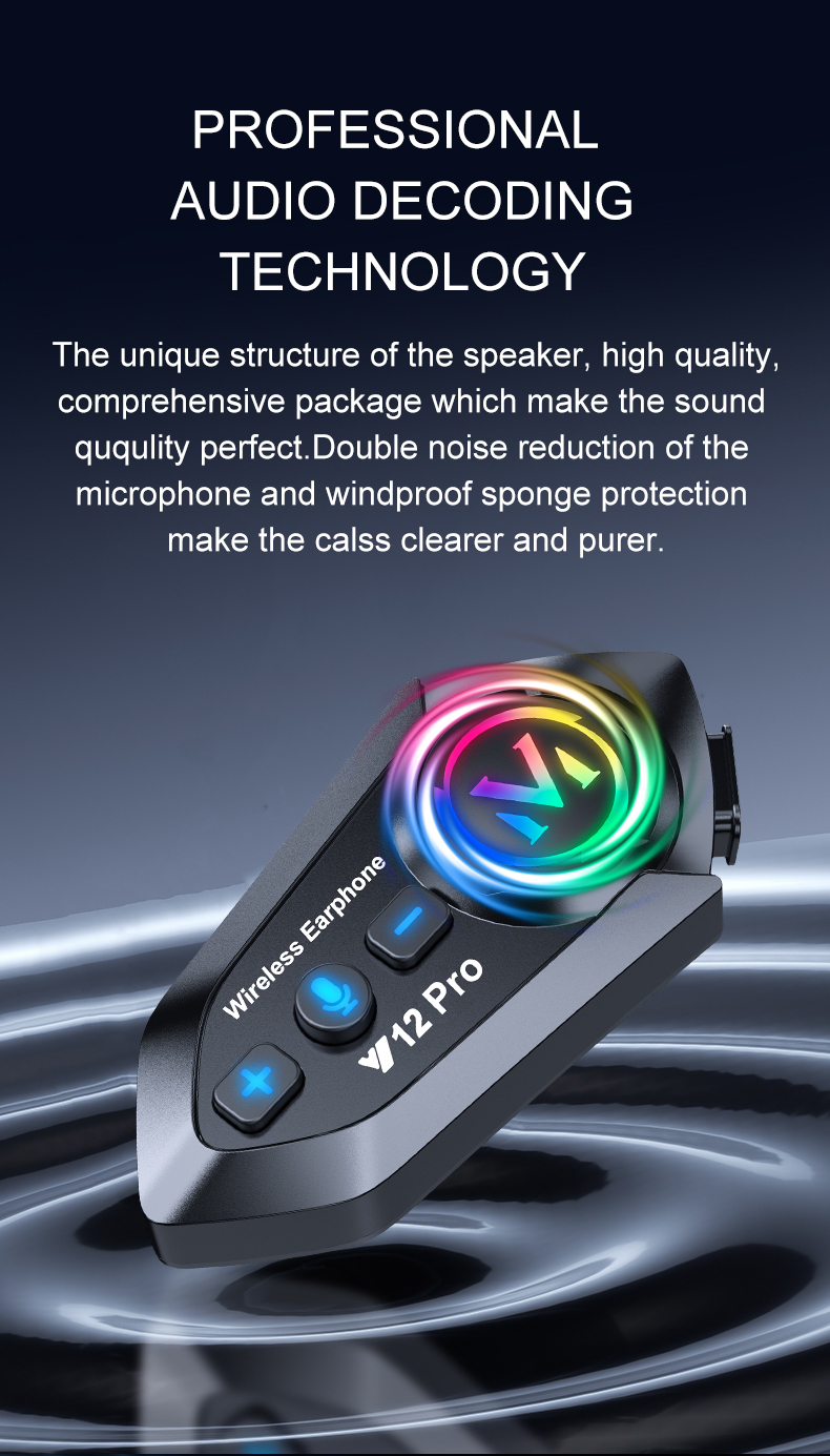 Y12 Pro Headphones Helmet Bluetooth BT5.4 Waterproof Earphones IP56 ...