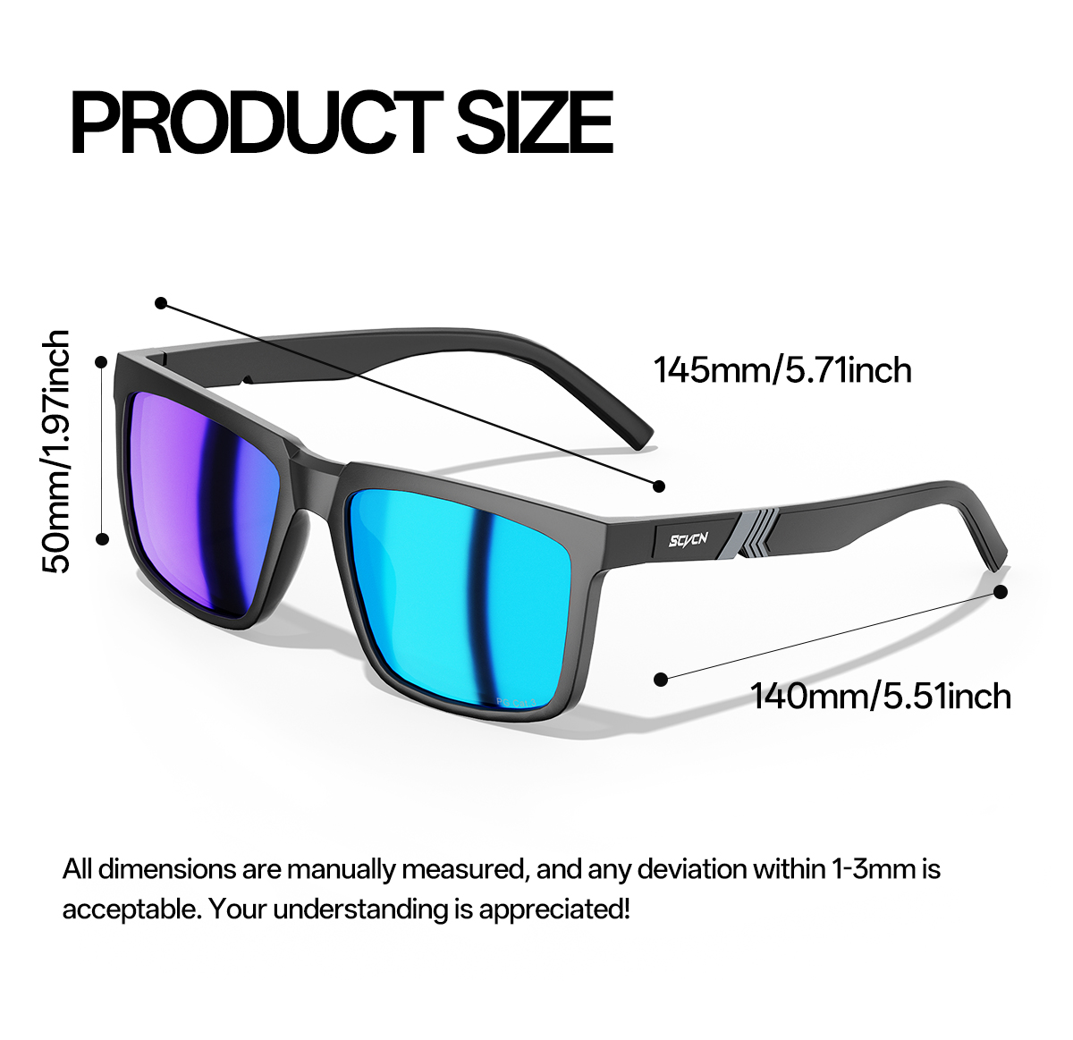 SCVCN Polarized UV400 Sunglasses Anti-Glare Lightweight Sports Glasses ...