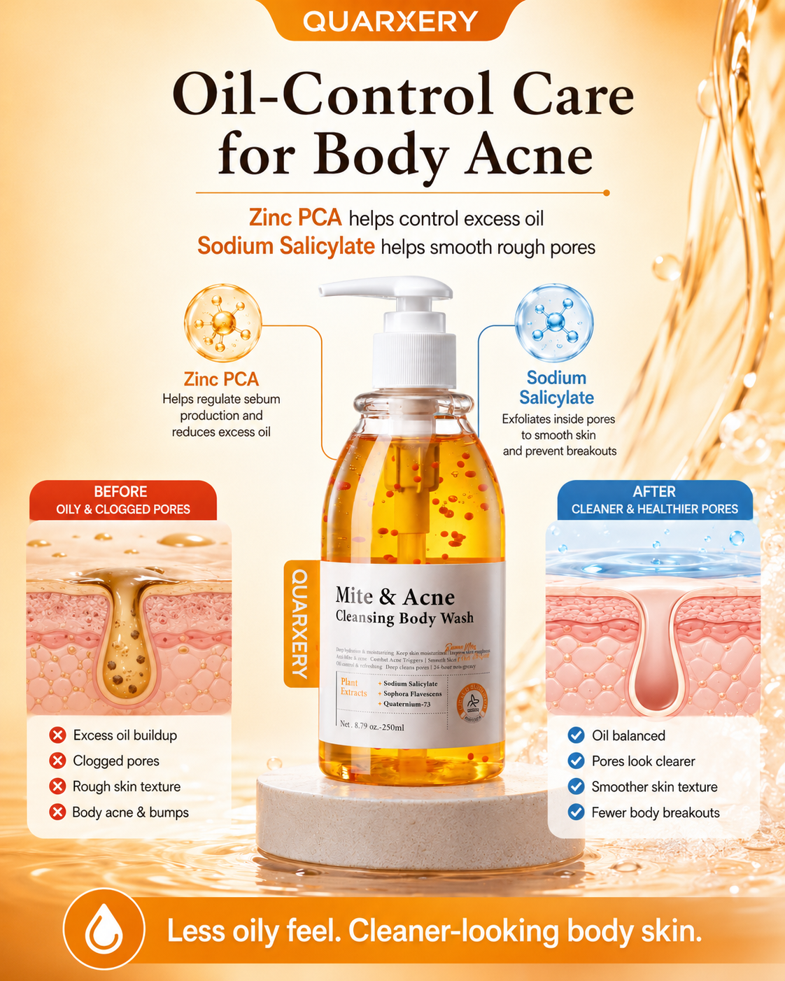 【Original】QUARXERY Anti-Mite & Body Acne Wash 250ml | Salicylic Acid ...