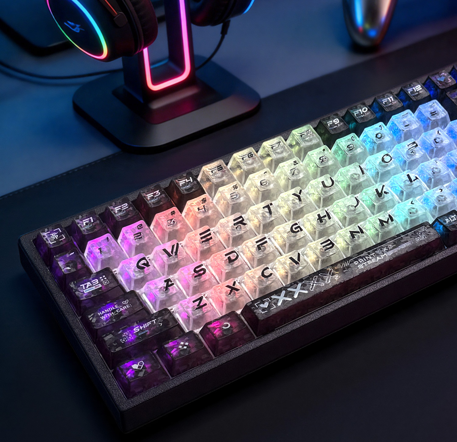 CS:GO Printstream Keycaps Carbon Fiber Texture Series PC Material UV ...