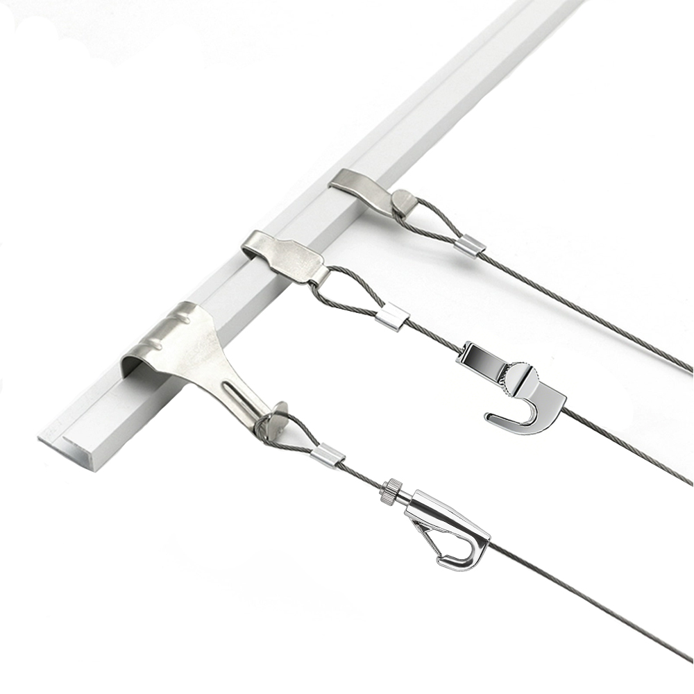 2PCS Adjustable Picture Hanging Wire Kit Transparent Nylon Cord ...