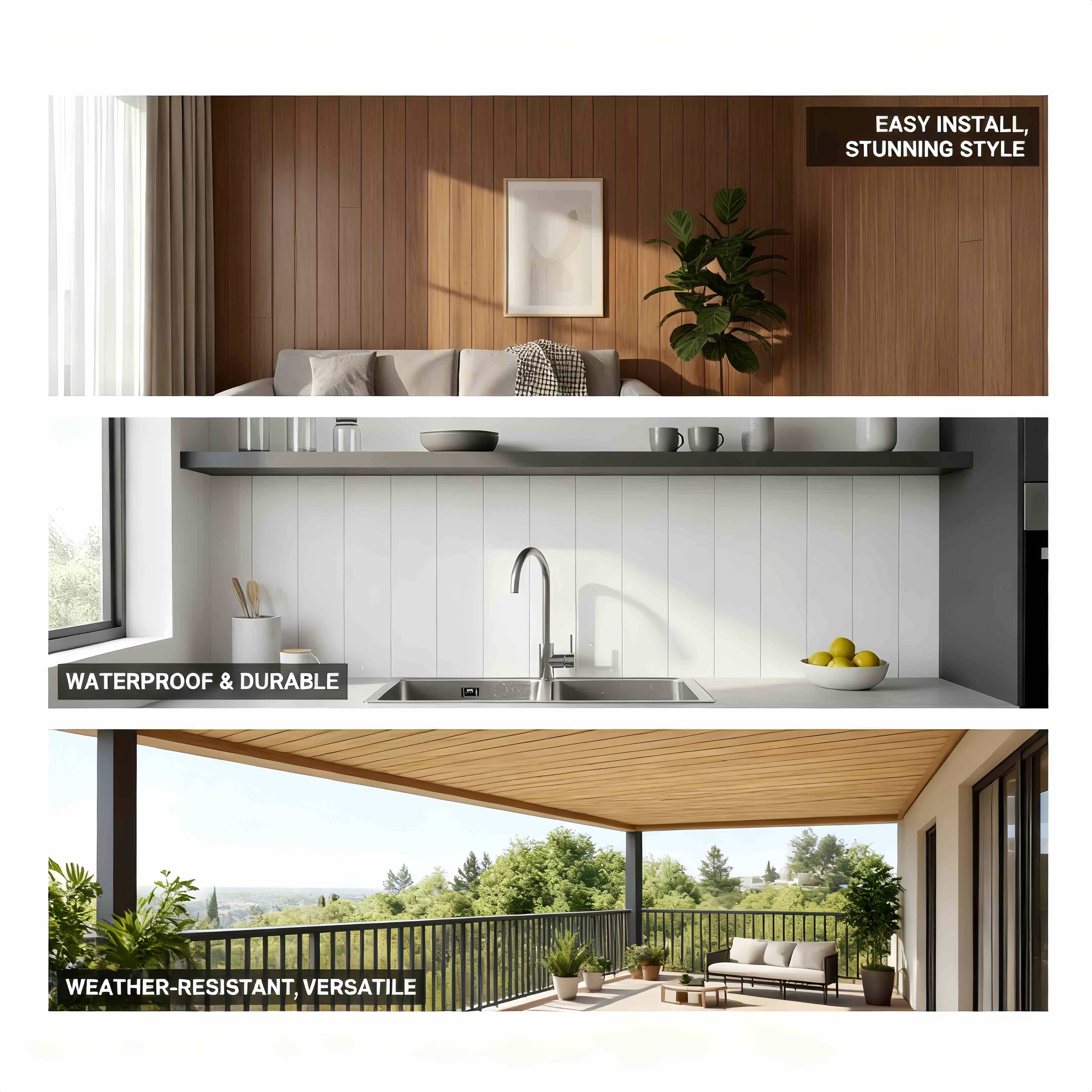 30pcs/40pcs PVC Wall Panel Kisame Ceiling | Waterproof Anti Mold ...