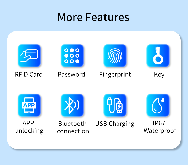 Waterproof Tuya Bluetooth Phone APP Smart Fingerprint Padlock RFID Card ...