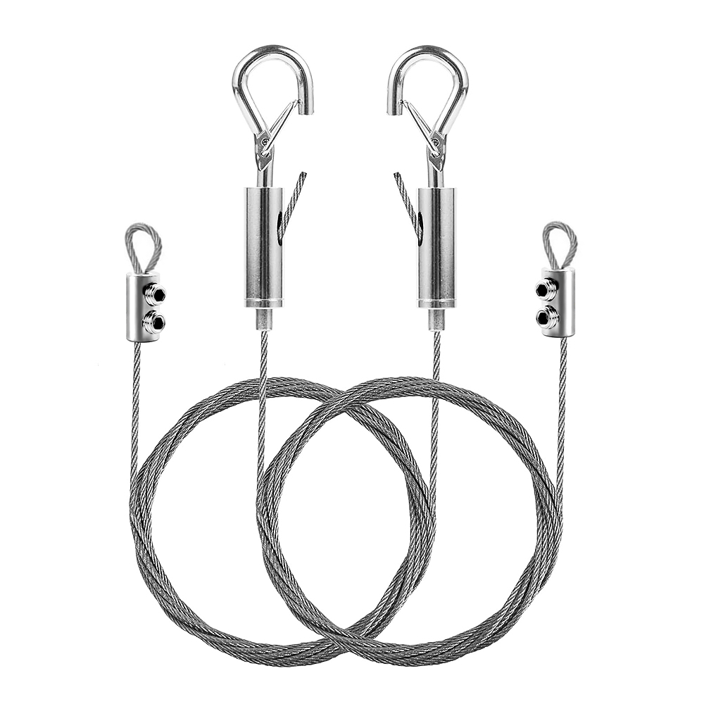 2PCS 304 Stainless Steel Adjustable Wire Rope Hanging Kit with Self ...
