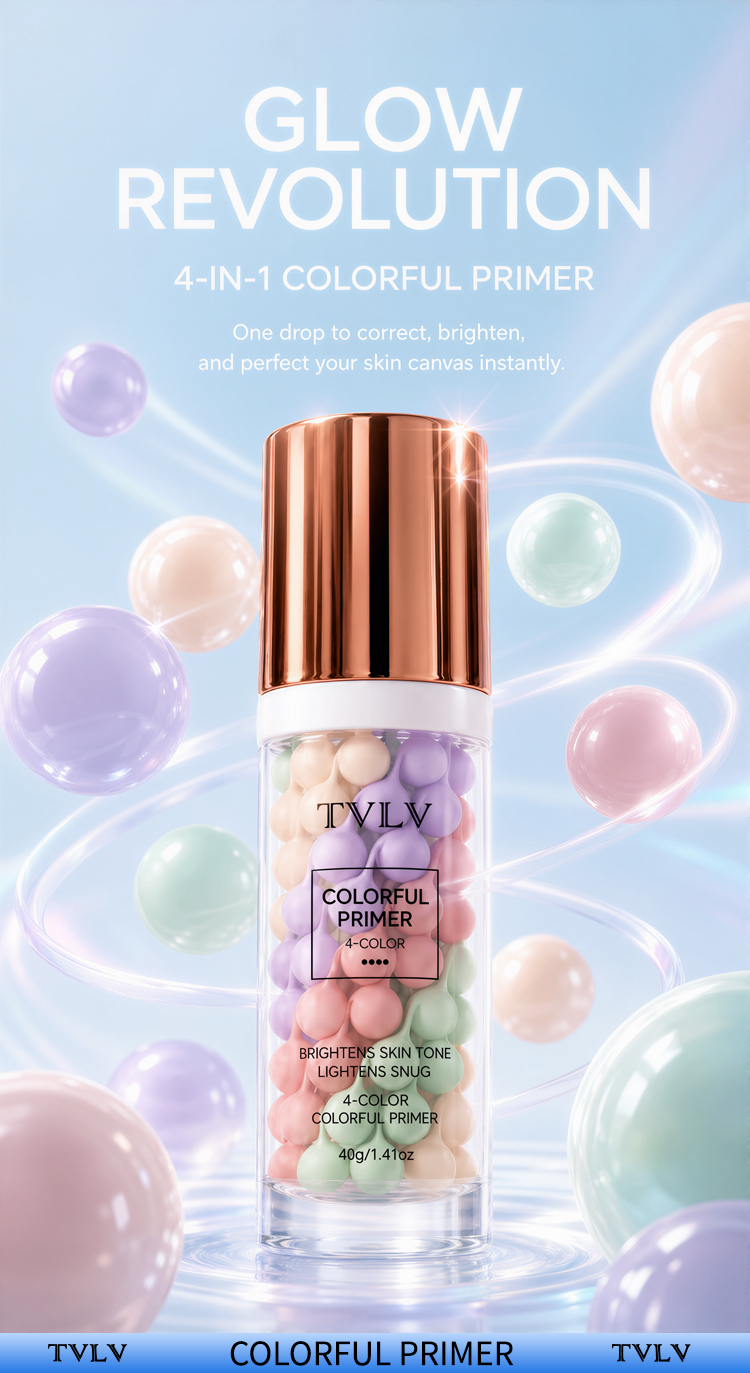 TVLV four-color primer, lightweight and hydrating, naturally brightens ...