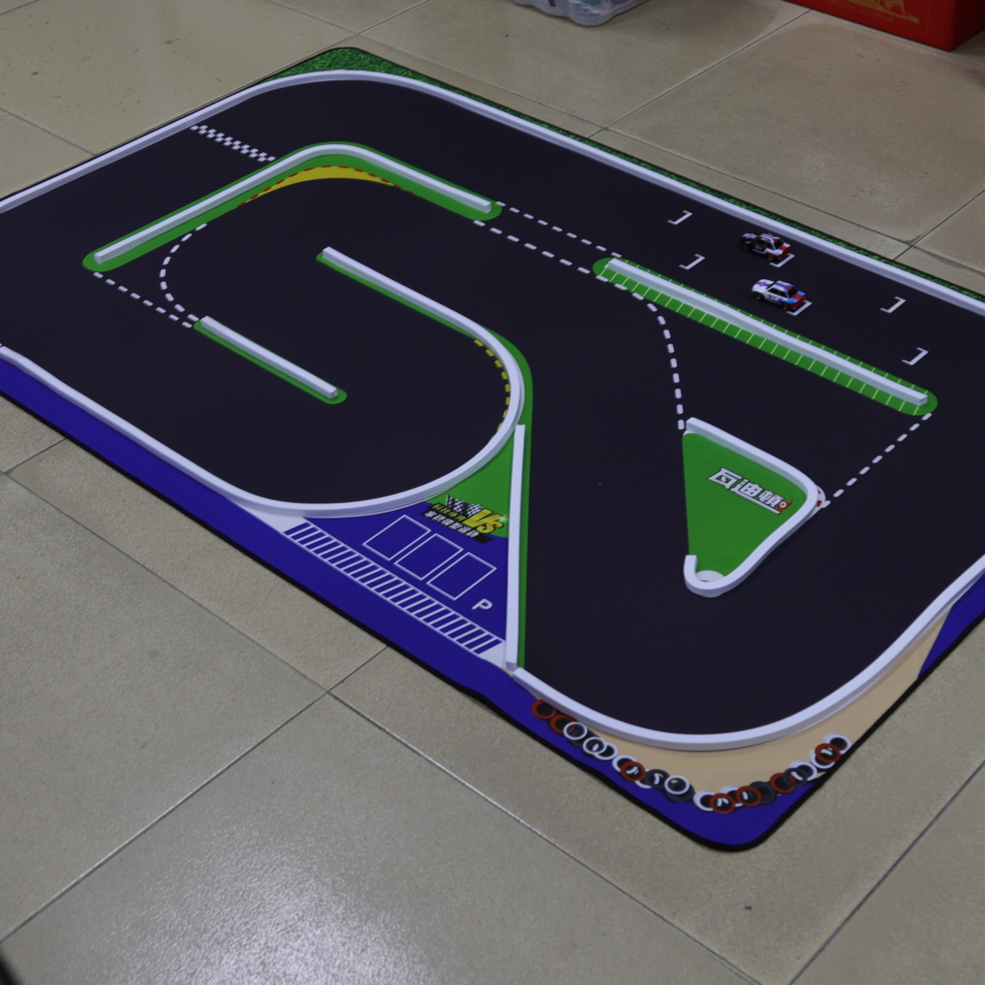 HSP TinyGear 1420x900mm 142x90cm Portable Race Rubber Track Mat For 1/ ...