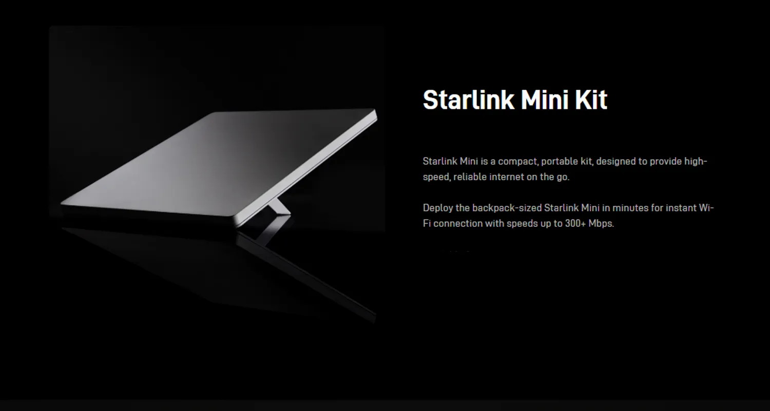 Starlink Mini Portable Satellite Internet Kit AC Dual Band WiFi System ...