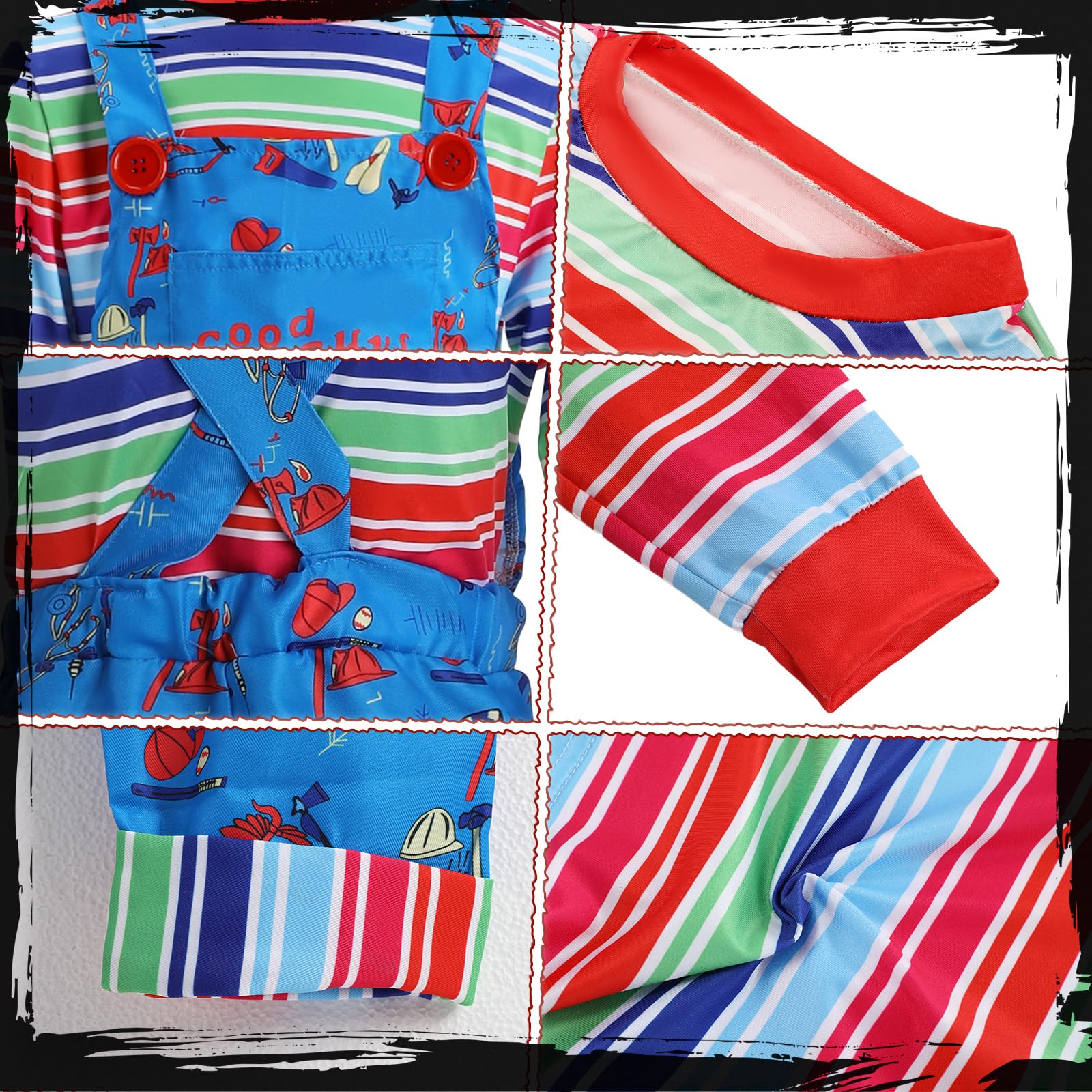 {Local &24H Ship}Kids & Adult Chucky Horror Doll Cosplay Jumpsuit ...