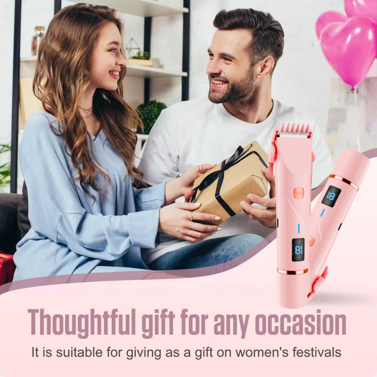Cordless Electric Hair Trimmer For Women 2-in-1 Body Shaver Compact ...