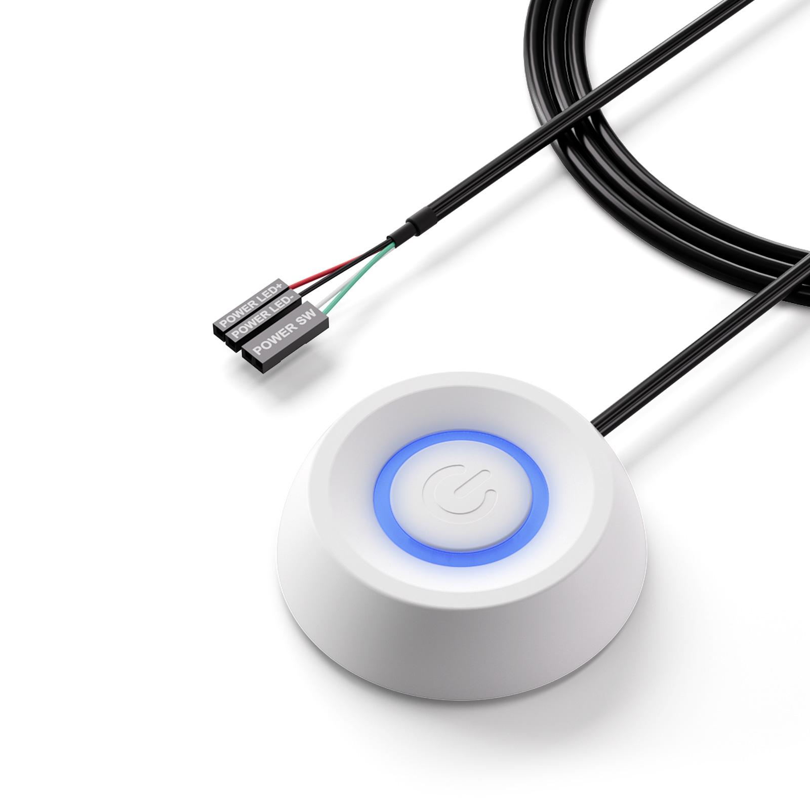 External PC Power Button with LED Indicator ATX Start Switch Extension ...