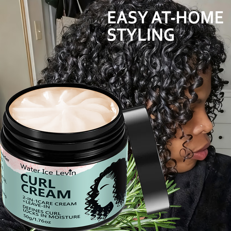 Water Ice Levin 2-in-1 Leave-In Curl Cream 50g, Moisture Lock Curl ...