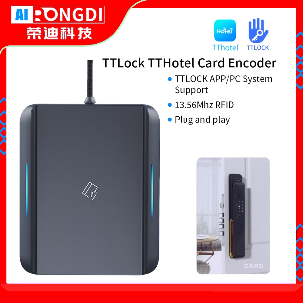 One Piece AIRONGDI TTHotel Card Encoder, USB Hotel Lock System 13.56MHz ...