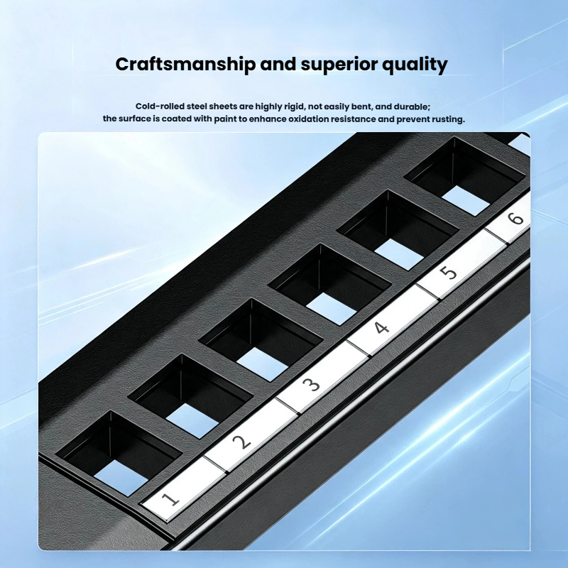 1U 24 Port Unloaded Empty Patch Panel, 19 Inch Rack Mount Blank Patch ...