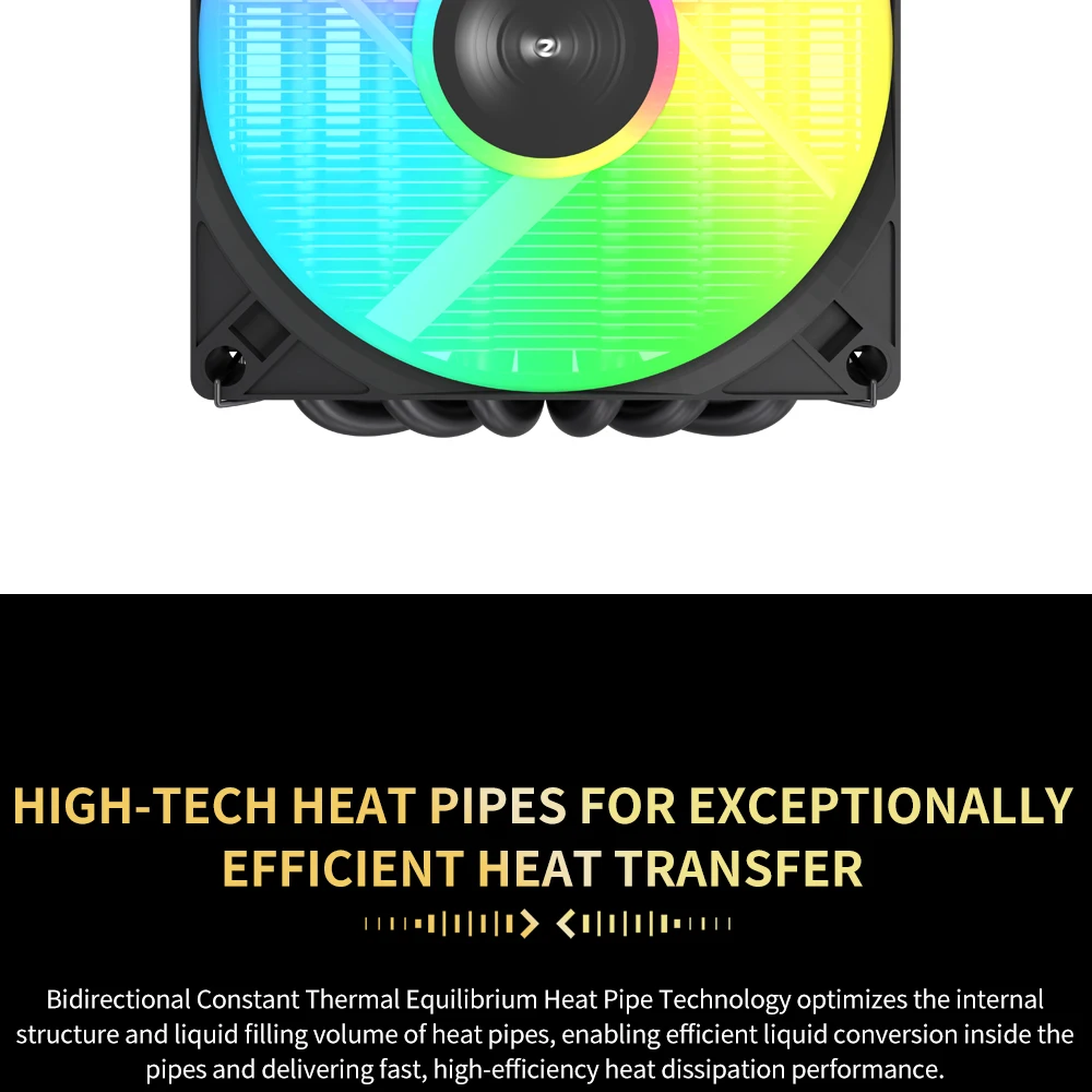 Down‑Pressure CPU Air Cooler 6 Heat Pipes Ultra‑Thin Low Profile CPU ...