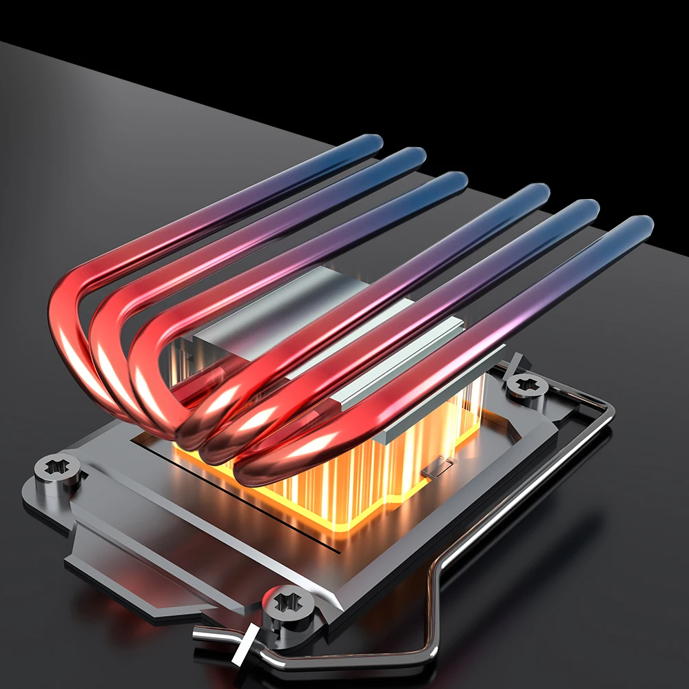 Down‑Pressure CPU Air Cooler 6 Heat Pipes Ultra‑Thin Low Profile CPU ...