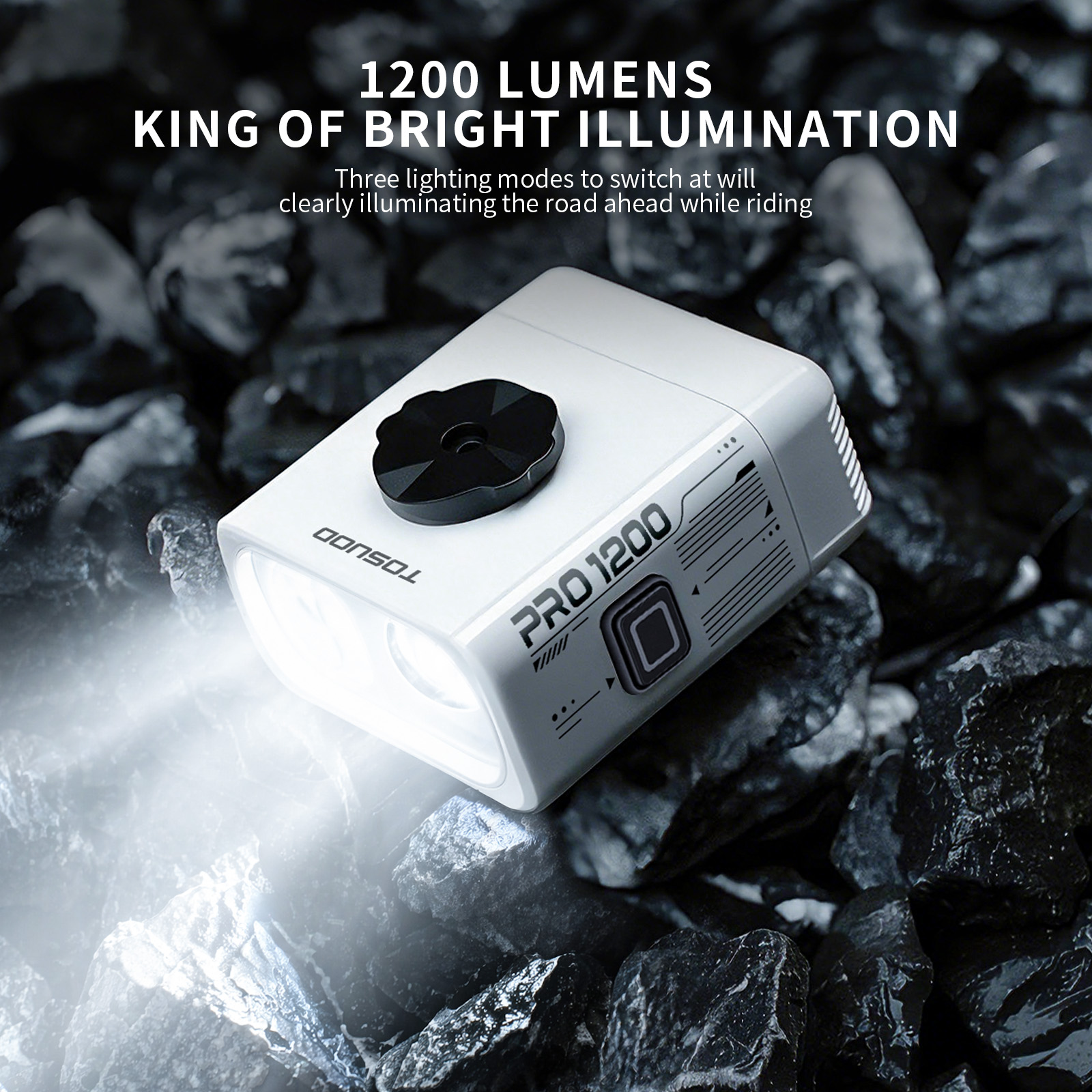 TOSUOD LED Bike Light Waterproof Bike Hanging Headlight 1200LM Remote ...