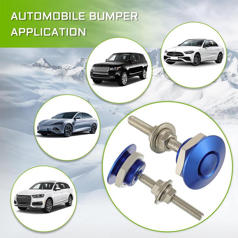 2pcs Car Bumper Push Button Billet Quick Release Fasteners Latch ...