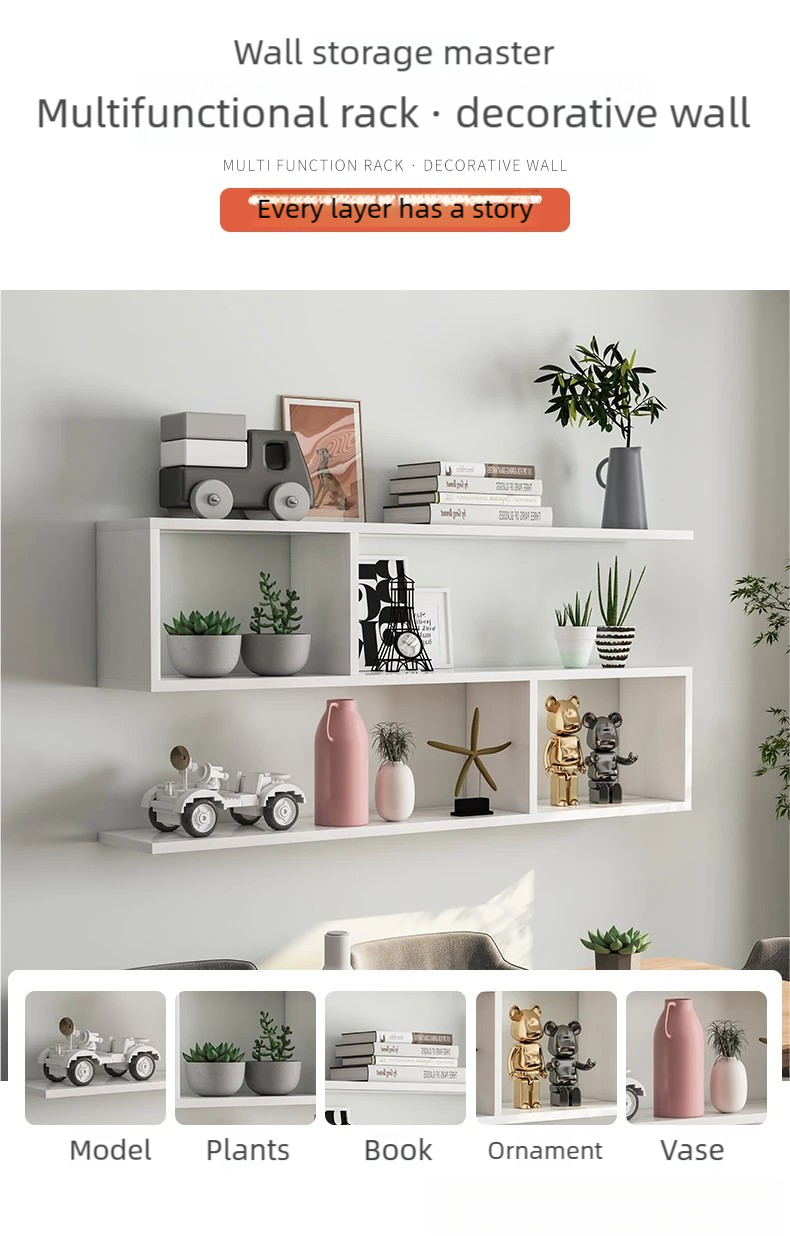 Wall Shelf Minimalist Floating Wall Mount Corner Shelves Storage Rack ...