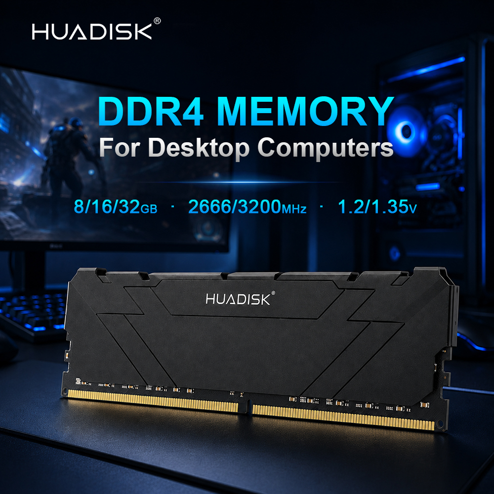 HUADISK DDR4 Memoria Desktop Ram 8GB 16GB 32GB 2666MHz 3200MHz UDIMM ...