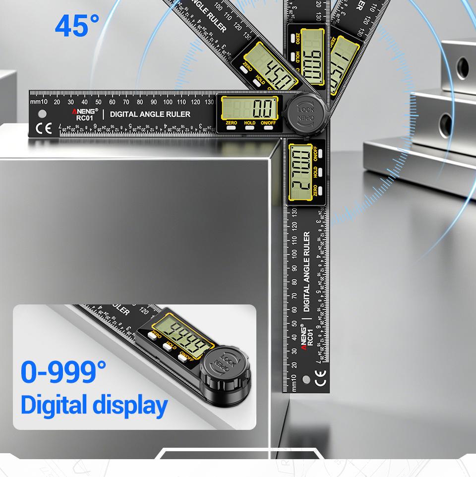 One Piece ANENG RC01 Digital Protractor Angle Finder, High Precision ...